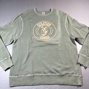 TSPTR‎ Sweatshirt Mens 2XL Green Curation Records Graphic Crewneck Pullover